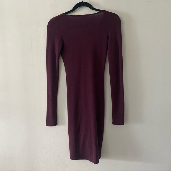 Wilfred plum rouge front mini longsleeve dress - Picture 3 of 6